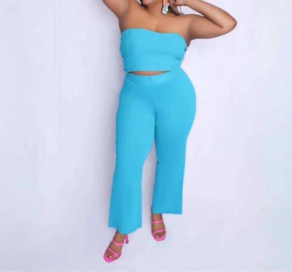 NEW RIVIR trinity pants set in aqua